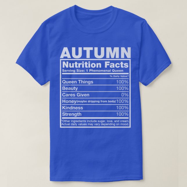 Hösten - näringsbristHösten Namn födelsedag T Shirt (Design framsida)