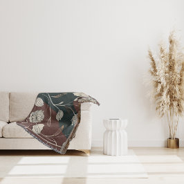 Hösten Noir-Blommar Throw Blanket Filt