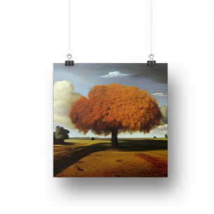 Hösten Oak Fine Art Surreal Stil Poster