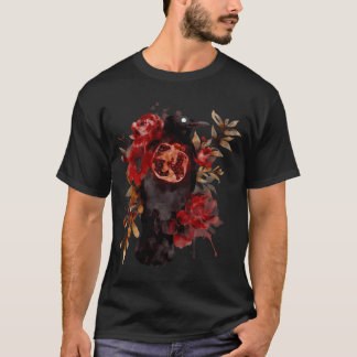 Hösten Oracle Kråka Pomegranate Watercolor T Shirt