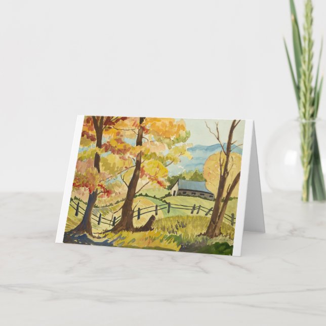 Hösten på gården kort (Framsida)