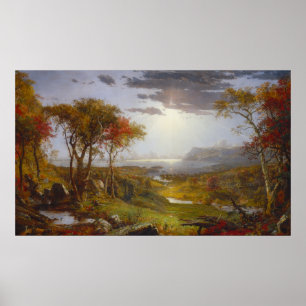Hösten på Hudsonfloden av Francis Cropsey Poster