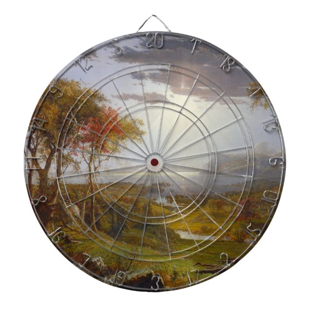 Hösten på Hudsonfloden (delstaten New York) Darttavla (Framsidan)