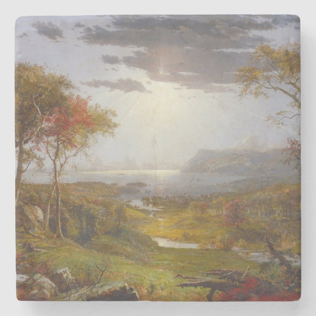 Hösten på Hudsonfloden (delstaten New York) Stenunderlägg (Framsidan)