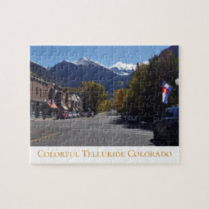 Hösten på Main i Colorful Telluride Colorado Pussel