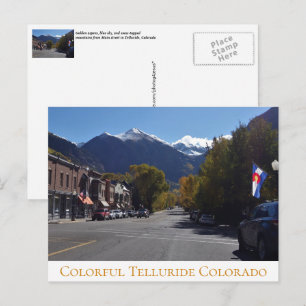 Hösten på Main i Colorful Telluride Colorado Vykort
