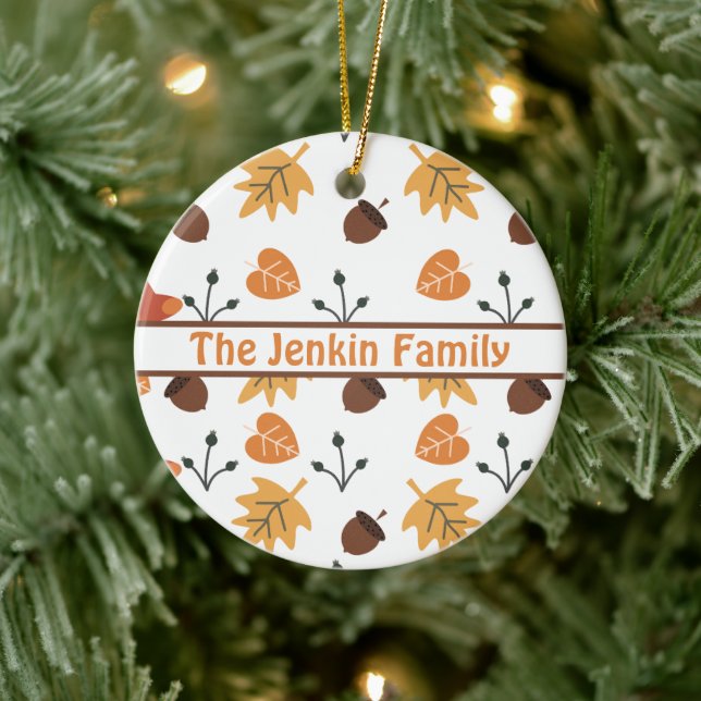 Hösten personlig julgransprydnad keramik (Träd)