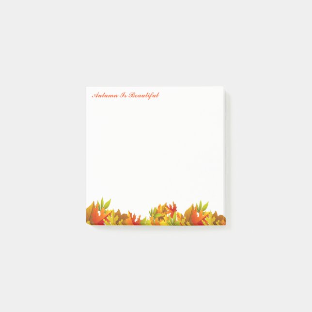 Hösten postar Notera-Höst är härlig Post-it Block (Framsida)