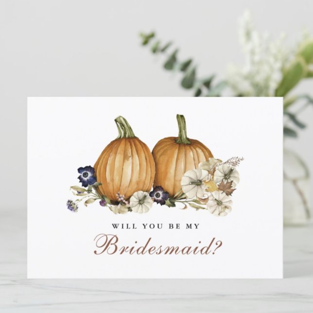 Hösten Pumpkin Bröllop kommer att bli min bridesma Inbjudningar (Skapare uppladdad)