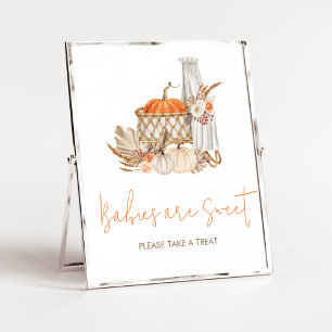 Hösten Pumpkin Fall i Kärlek i Spädbarn är Sweet Poster