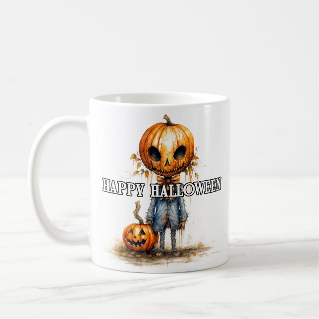 Hösten Pumpkin Fiend | HAPPY HALLOWEEN Kaffemugg (Vänster)