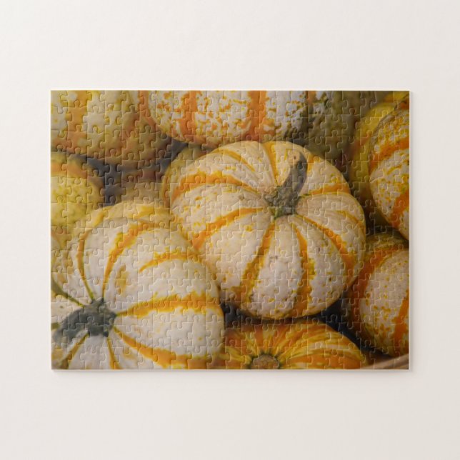 Hösten Pumpkin Puzzle Pussel (Horisontell)