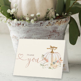 Hösten Pumpkin Rustic Baby Shower Tack Kort