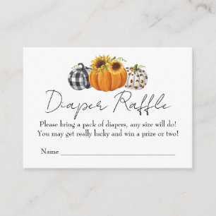 Hösten Pumpkin SolroBaby Shower Diaper Raffle Tilläggskort