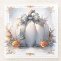 Hösten Pumpkin Underlägg i Dusty Blue och Orange