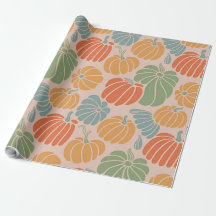Hösten Pumpkin Wrapping Papper Mönster-fallsäsong