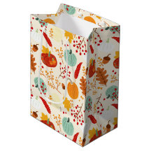 Hösten Pumpkins och Löv Mönster