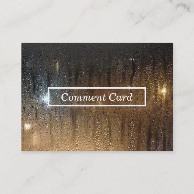 hösten regnar kommentarkortet visitkort (Framsida)