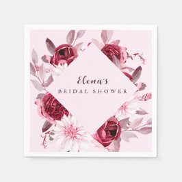 Hösten Romantik Guld Ram Blommigt möhippa Pappersservett