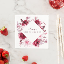 Hösten Romantik Guld Ram Blommigt möhippa Pappersservett