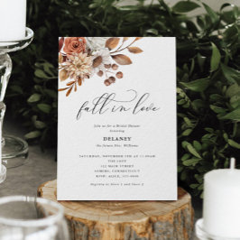 Hösten Rustic Blommigt, fall i Kärlek Möhippa Inbjudningar