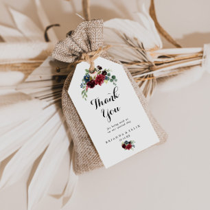 Hösten Rustic Calligraphy Bröllop Tack Presentetikett