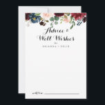 Hösten Rustic Calligraphy Bröllop well Önskemål Rådkort<br><div class="desc">I höstas är det roliga önskemål-kortet för kalligrafi bröllop väl en perfekt för ett modernt bröllop. Utformningen har burgundära, röda, marinerade, blå och strålande och roliga handmålade blommor, inspirerande naturskönhet. De här korten är perfekter för bröllop, möhippa, babydusch, studentfest och mycket mer. Anpassa korten med namn från bruden och brudgummen,...</div>