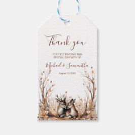 Hösten Rustic Hjort Bröllop-samling Presentetikett
