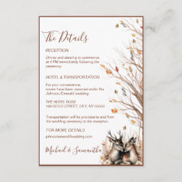 Hösten Rustic Hjort Bröllop-samling Tilläggskort