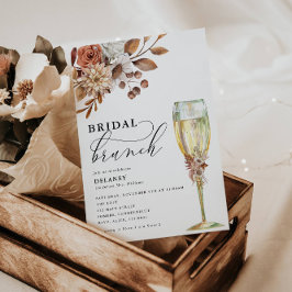 Hösten, rustik Blommigt, Möhippa Brunch Shower Inbjudningar