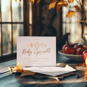 Hösten Sak Boho Thanksgiving Baby Shower Inbjudningar