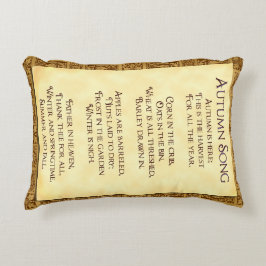 Hösten Sång Thanksgiving Dikt Rustic Prydnadskudde