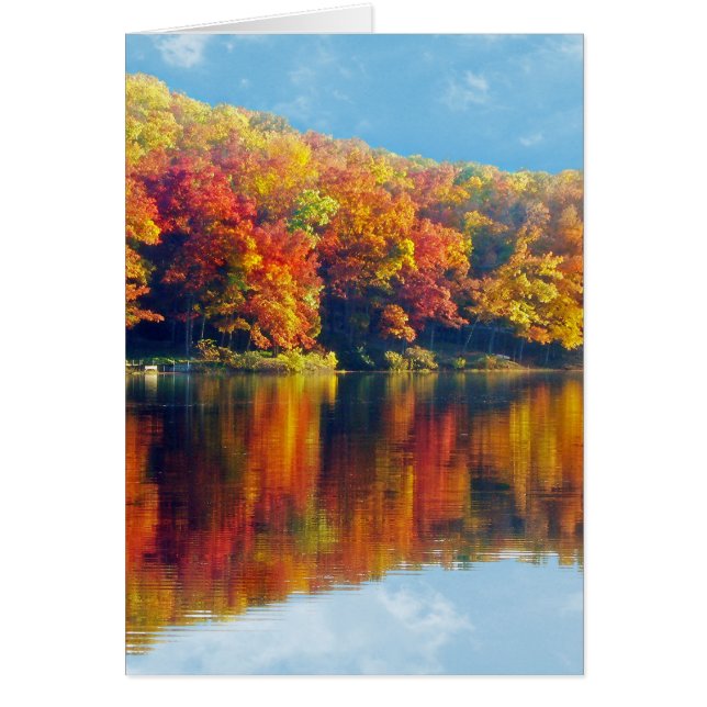Hösten Sjö Hälsningskort (Framsidan)
