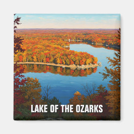 Hösten Sjö i Ozarks Missouri Travel Magnet