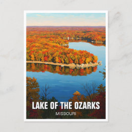 Hösten Sjö i Ozarks Missouri Travel Vykort