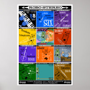 Hösten Sjö ROBO-STEREO Recod Album Poster