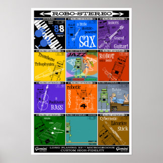 Hösten Sjö ROBO-STEREO Recod Album Poster