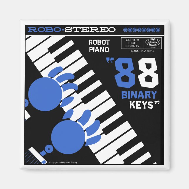 Hösten Sjö ’ROBOT PIANO’ Magnet (Framsidan)