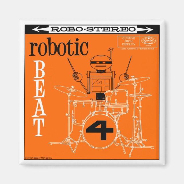 Hösten Sjö "ROBOTIC BEAT LP"-Magnet Magnet (Framsidan)