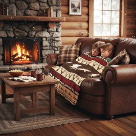 Hösten skogen fleecefilt