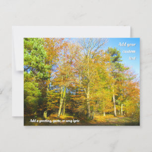 Hösten Skogen och solsken - Personlig Vykort