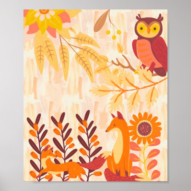 Hösten Skogen Poster (Framsidan)