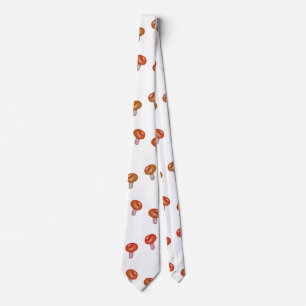 Hösten, Skogsvampar Teckning Mönster Tie Slips