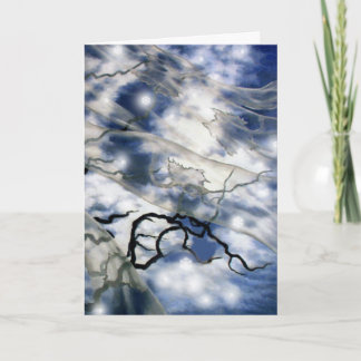 Hösten skyler med snöflingor helgkort