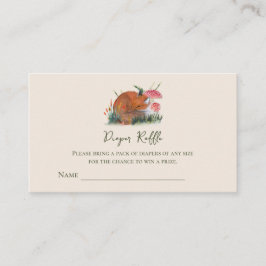 Hösten Sömnig Fox Diaper Raffle Biljett-hölje Tilläggskort