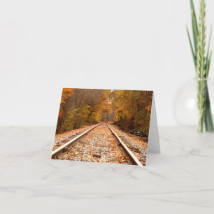 Hösten spårar notecard kort