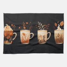 Hösten Spice Latte Kitchen Towels
