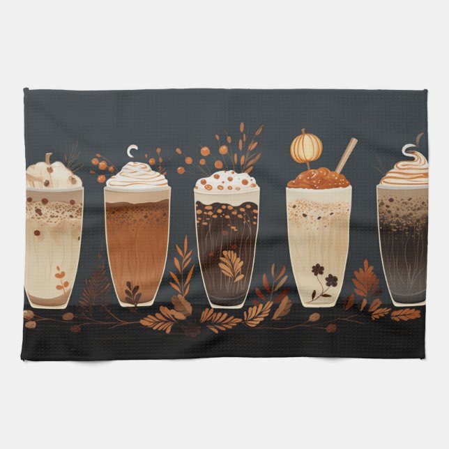 Hösten Spice Latte Kitchen Towels Kökshandduk (Horisontell)
