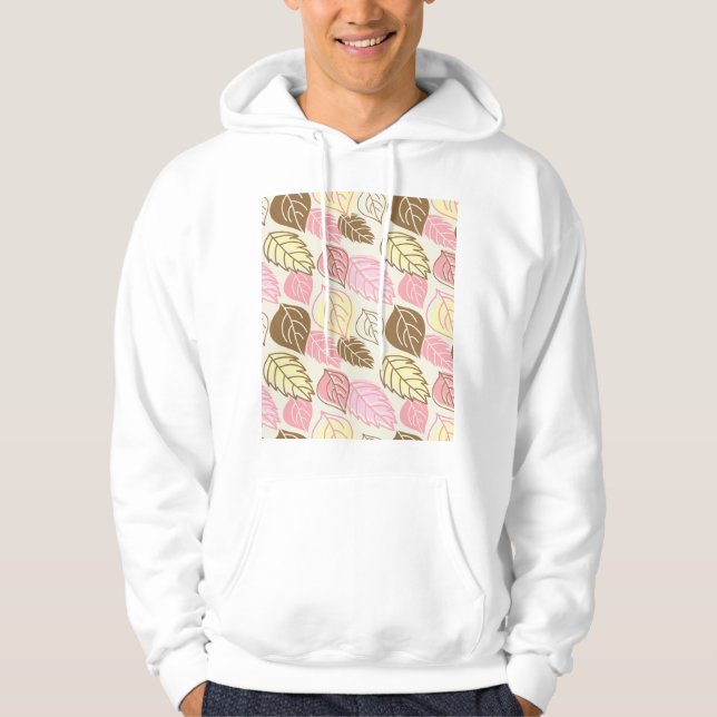 Hösten Splendor: Löv sjölösa Mönster Hoodie (Framsida)