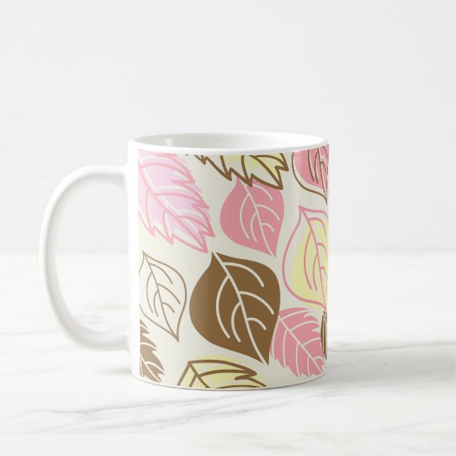 Hösten Splendor: Löv sjölösa Mönster Kaffemugg (Vänster)